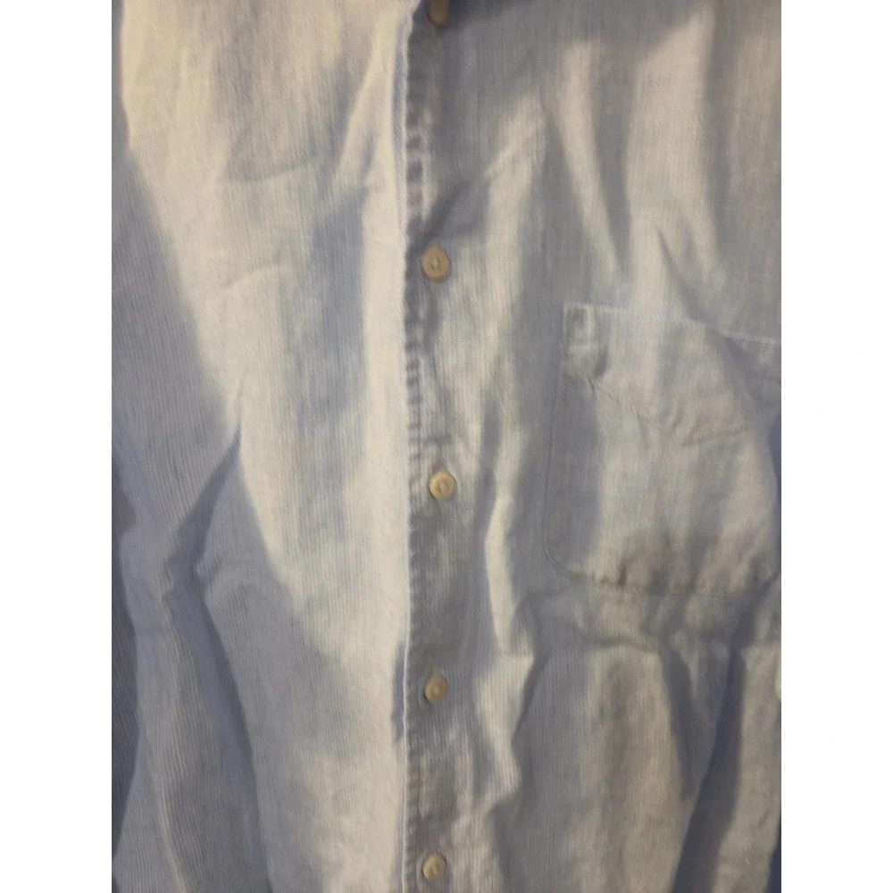 Jos A Bank Reserve Blue Plaid Long Sleeve Linen Mens Shirt Medium‎ - Picture 3 of 5